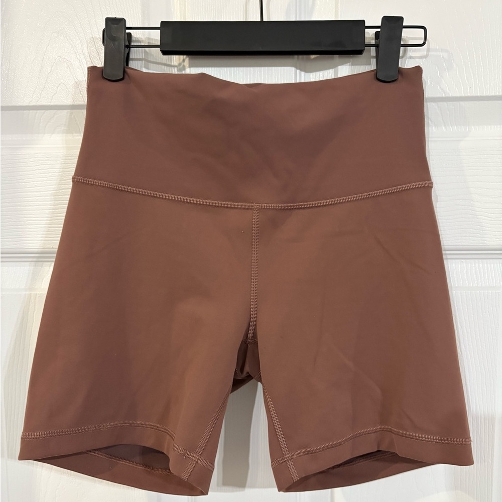 Lululemon Women's Brown High-Waisted Bike Shorts - Worn once